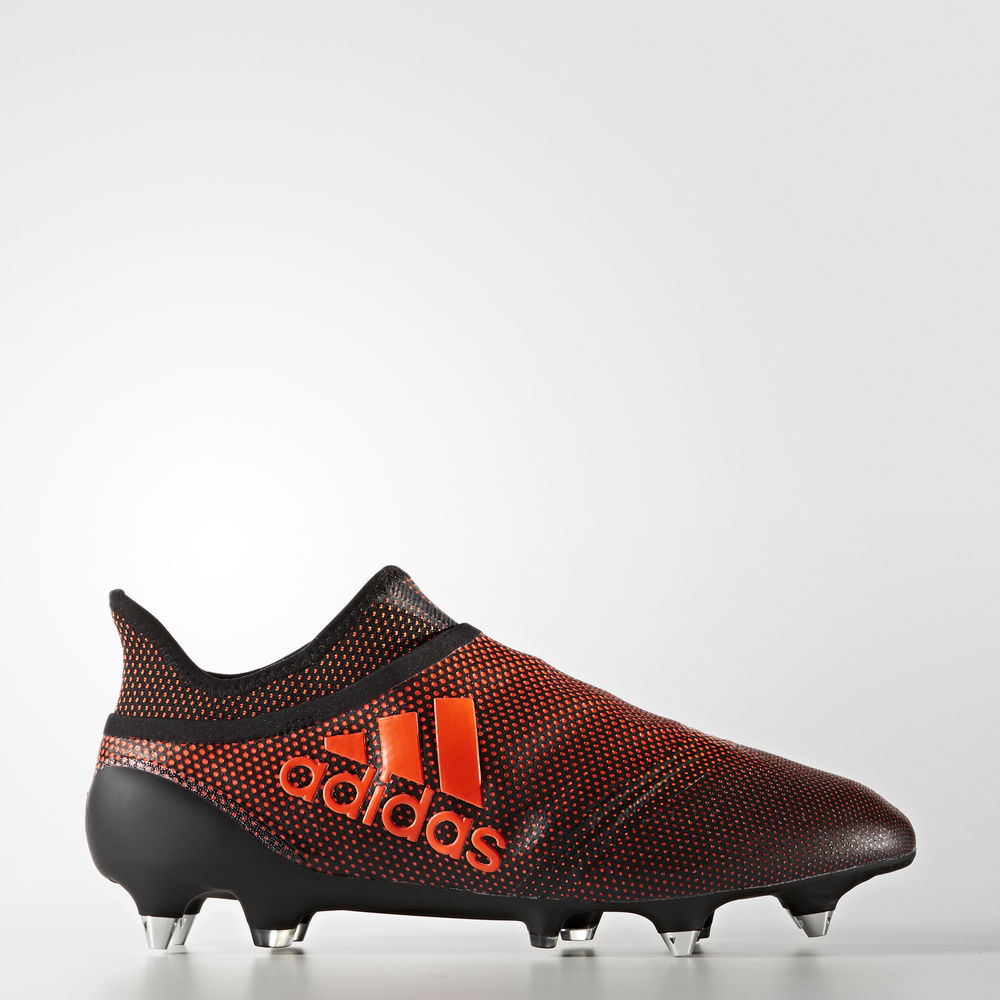 Adidas X 17+ Purespeed Soft Ground - ποδοσφαιρικα παπουτσια ανδρικα - Μαυρα/Κοκκινα/Πορτοκαλι,Μέγεθο